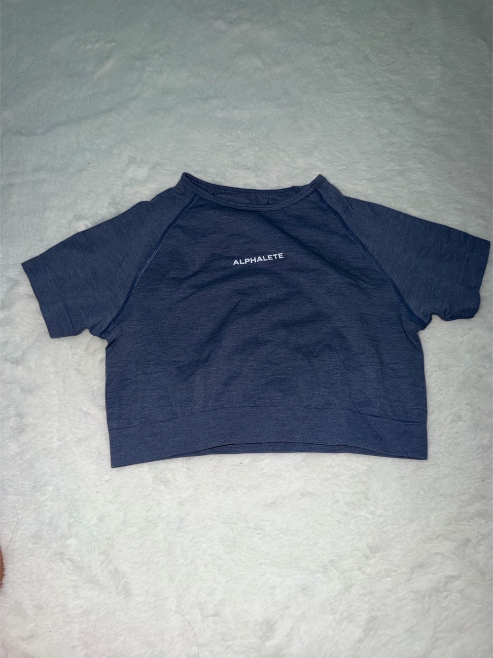 Alphalete Amplify Cropped Top in French Blue Size Small